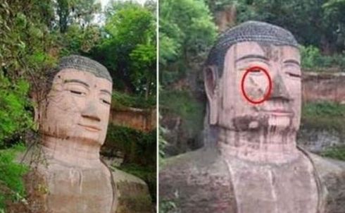 乐山大佛流泪之谜